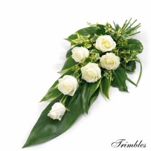 White Rose Funeral Spray