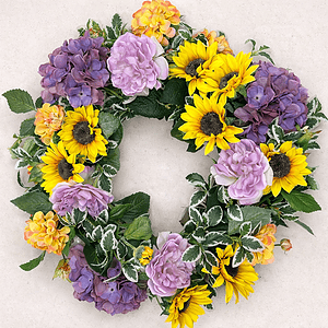 Sunlit Meadow Silk Wreath