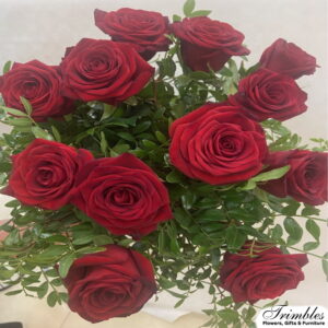Velvety Red Naomi roses, the ultimate Valentine's Flowers, radiating love and elegance.