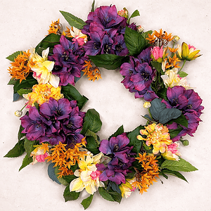 Harvest Jewel Silk Floral Wreath