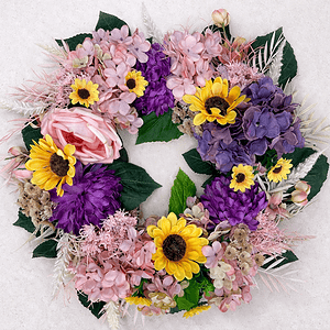 Pastel Sunshine Silk Wreath