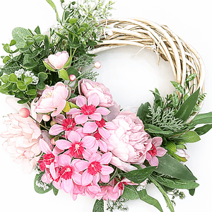 Blush Meadow Crescent Wreath