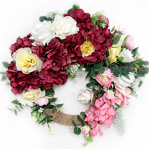 Crimson Blush Crescent Wreath