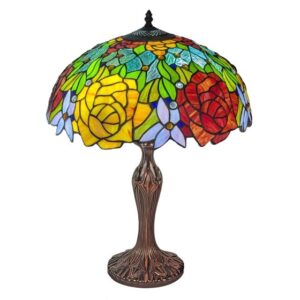 Large Rose Snowdrop Tiffany Table Lamp