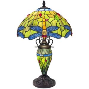 Grand Dragonfly Double-Lit Tiffany Lamp – 60cm