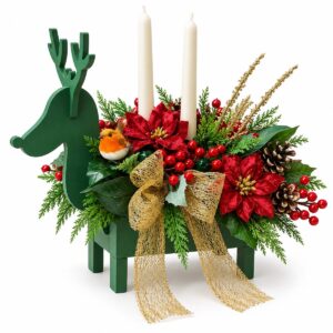 Festive Reindeer Christmas Table Centrepiece